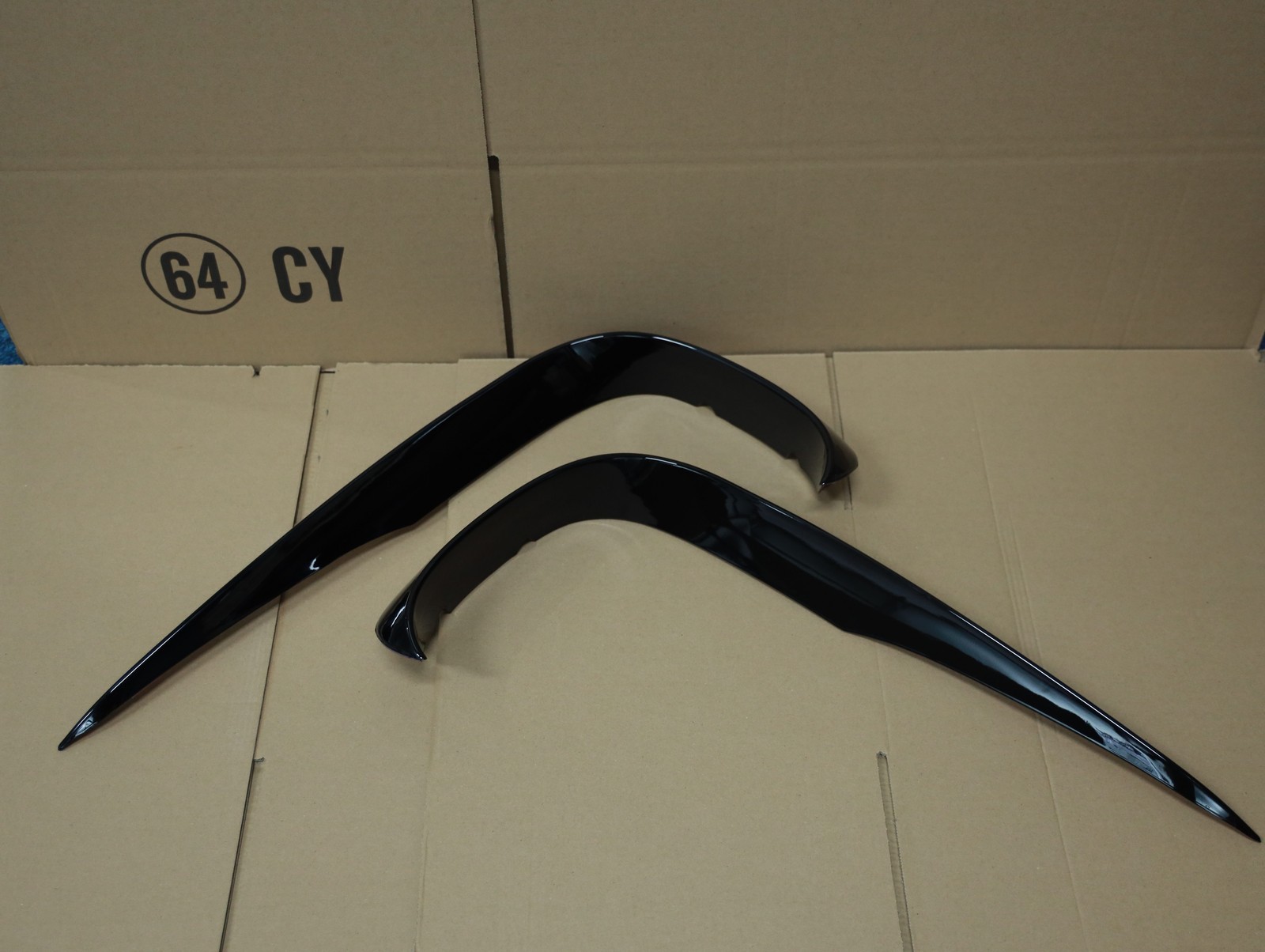 Black Front Bumper Lip Splitter Fog Light Trim for Benz E-Class W213 16-20