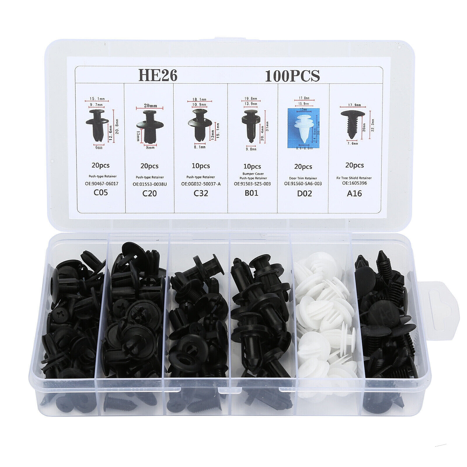 For RAM Dodge Fixing Fastener Kit Bumper Fender Liner Push Retainer Clips 100X