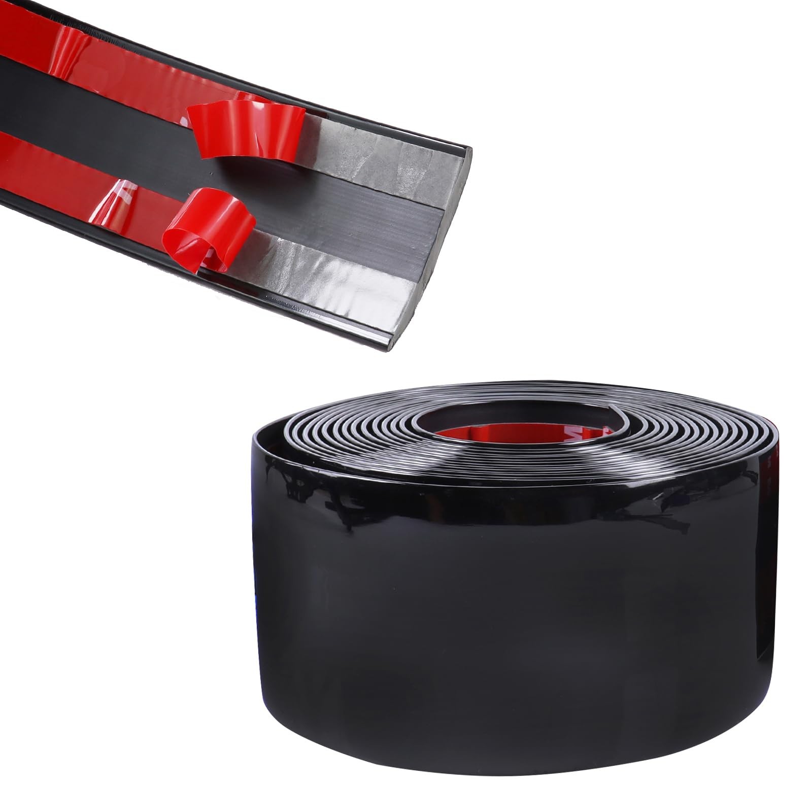 SBWLKJ 16FT Automotive Trim Molding 4″(100mm) Wide Heavy 4 in Wide, Black