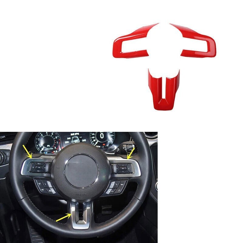 For Ford Mustang 2015-23 ABS Accessories Car Interior Gear Door Trims Stickers