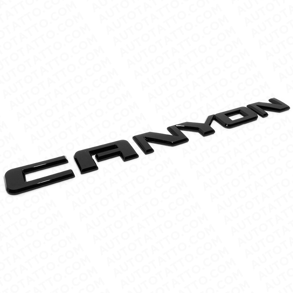 3x GMC Canyon Door & Rear Liftgate Badge Logo Decal Emblem Decorate Gloss Black