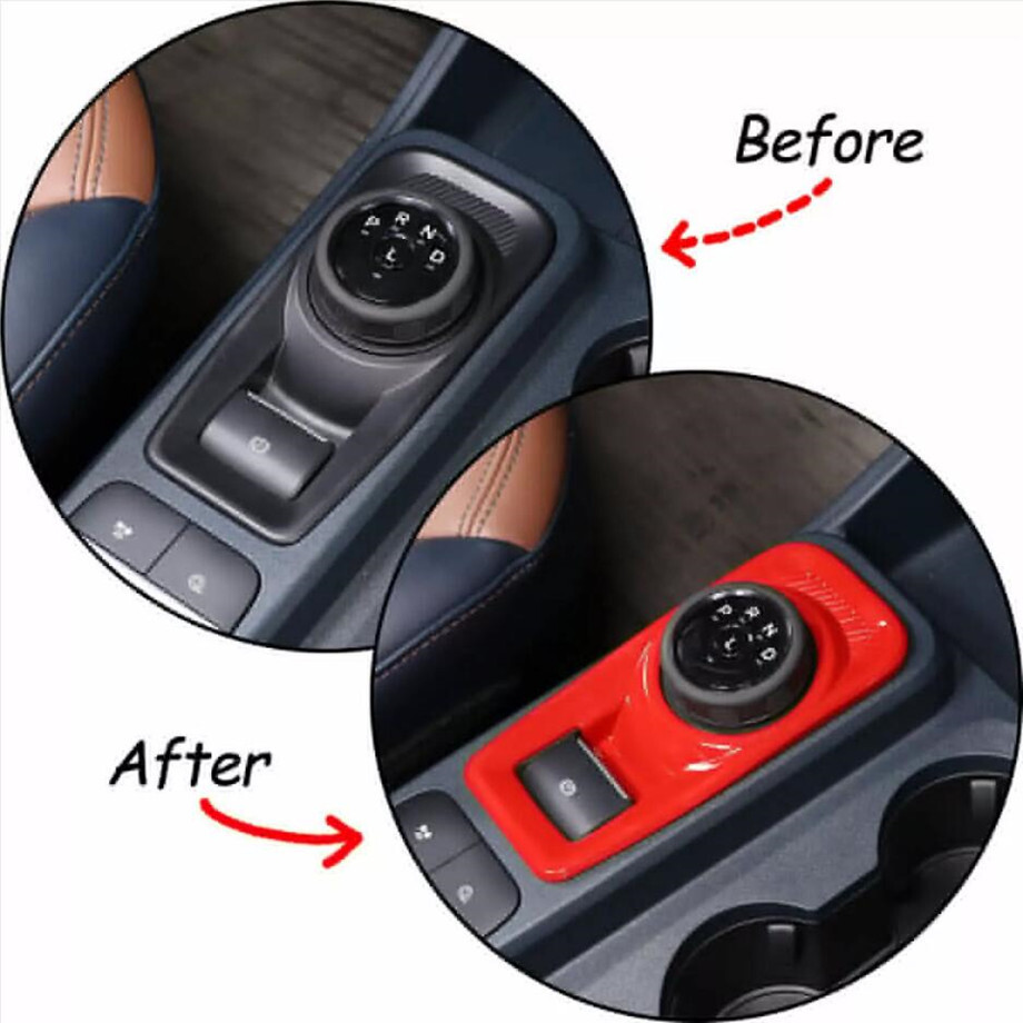 Car Gear Shift Switch Button Cover Trim For Ford Maverick 22-24 Accessories Red