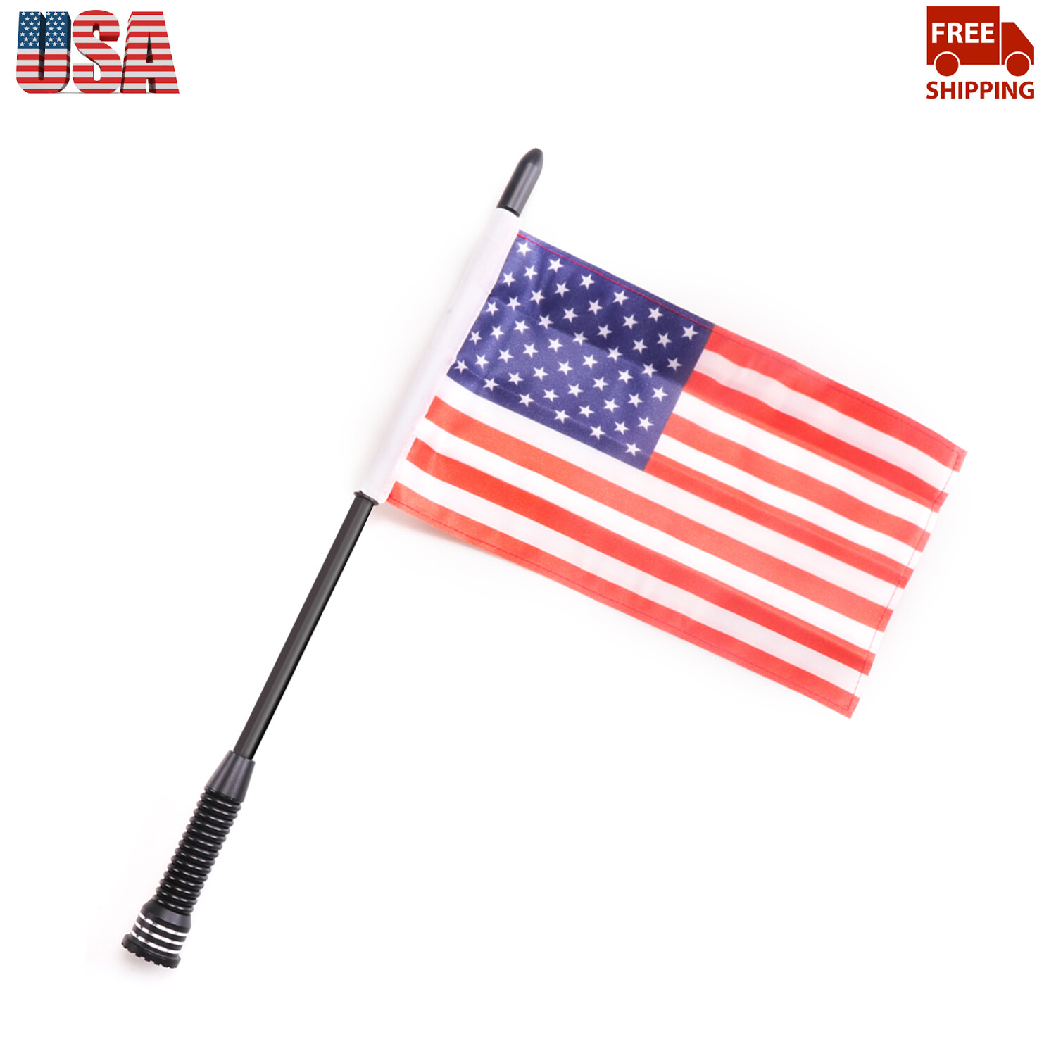 For Polaris RZR Ranger 2015-2020 1PCS US Flag Front Hood Flagpole Mount Holder