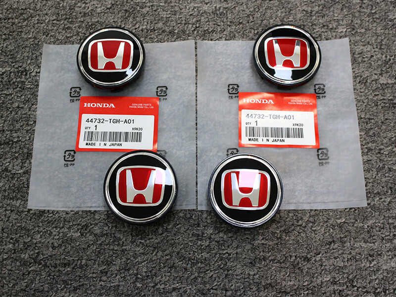 Black HONDA Set Of 4 Wheel Center Caps 62mm For 2018-2025 Honda Accord