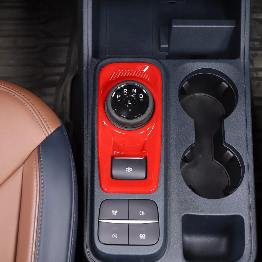 Car Gear Shift Switch Button Cover Trim For Ford Maverick 22-24 Accessories Red