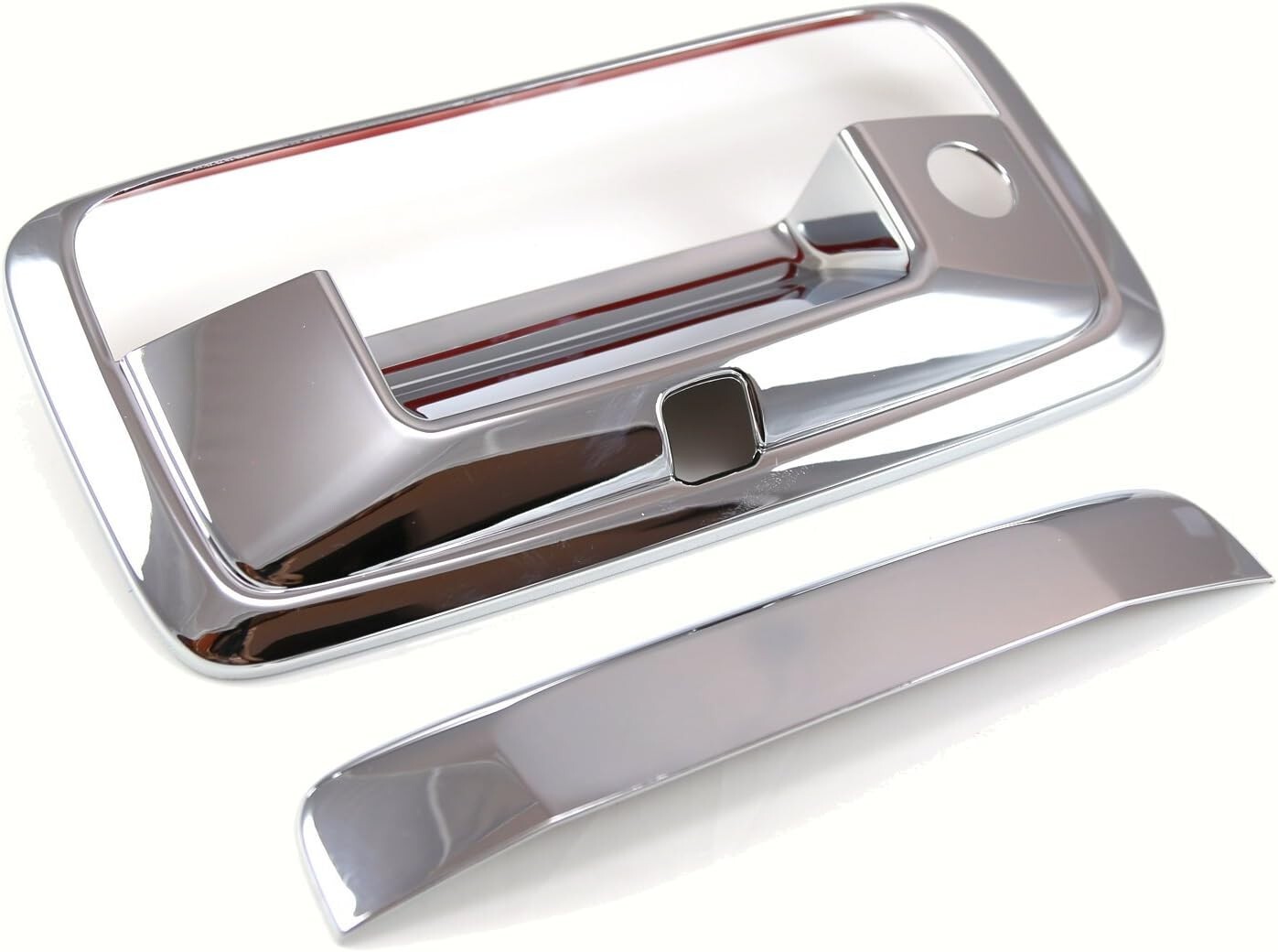 Chrome Tailgate Handle Cover w/Keyhole & Camera Hole for 14-18 Chevy Silverado
