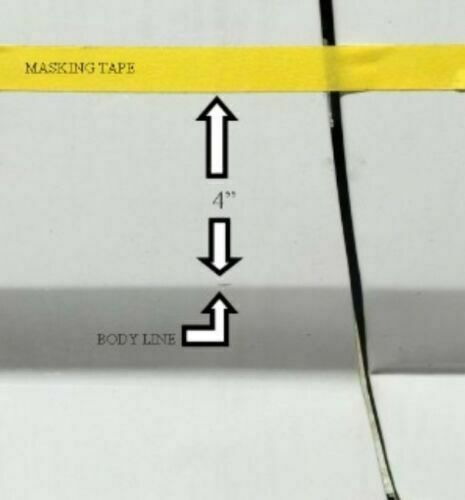 Pre-Cut Black Chrome Body Side Molding Trim 1992-98 Ford F250 Crew Cab Long Bed