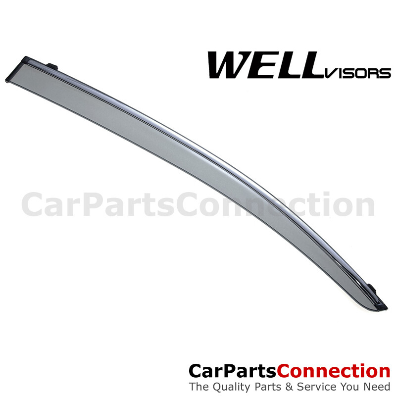 WellVisors Window Visors 07-17 For Lexus LS460 Side Deflectors Chrome