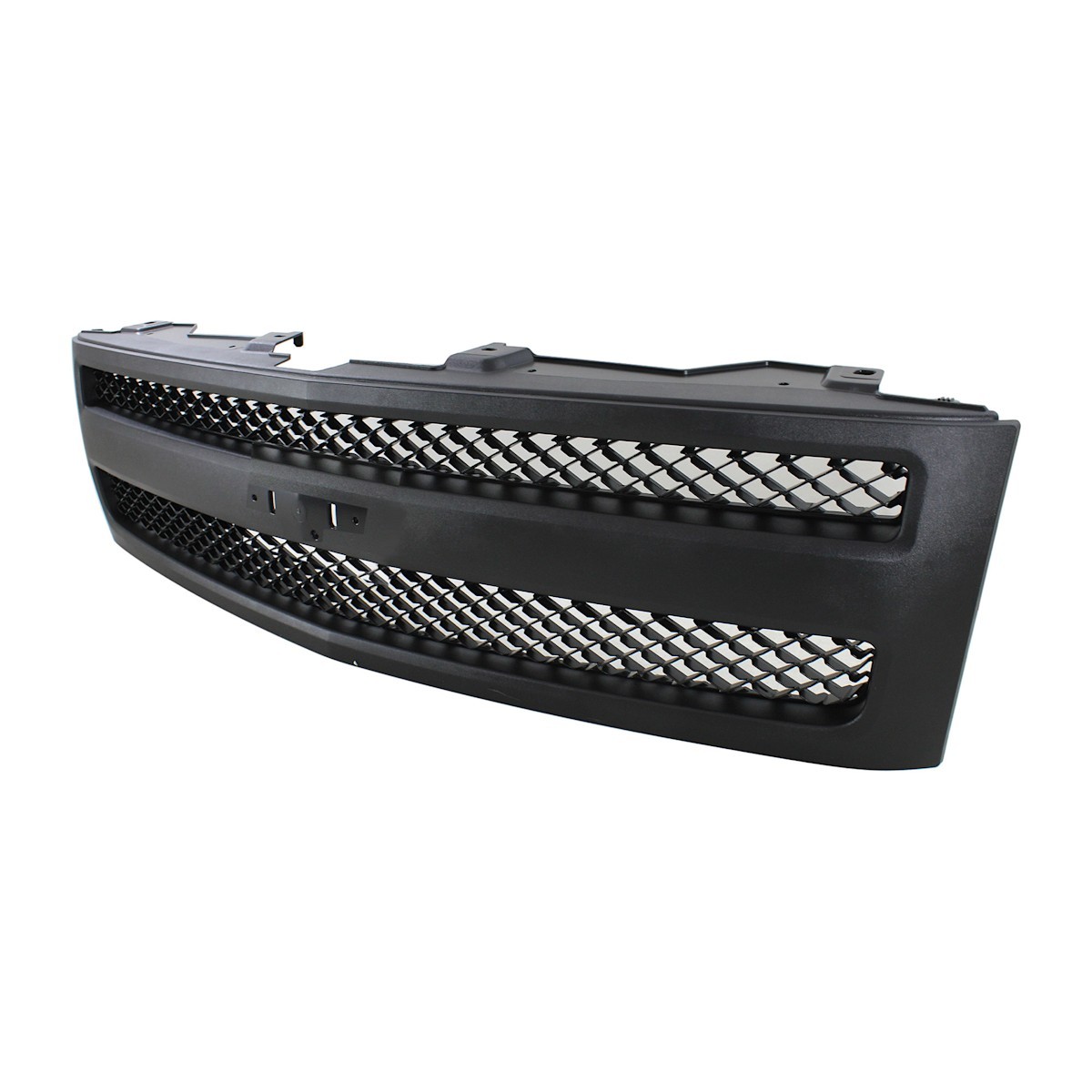 Grille Assembly Fits 2007-13 Silverado 1500 Textured Black With Emblem Provision
