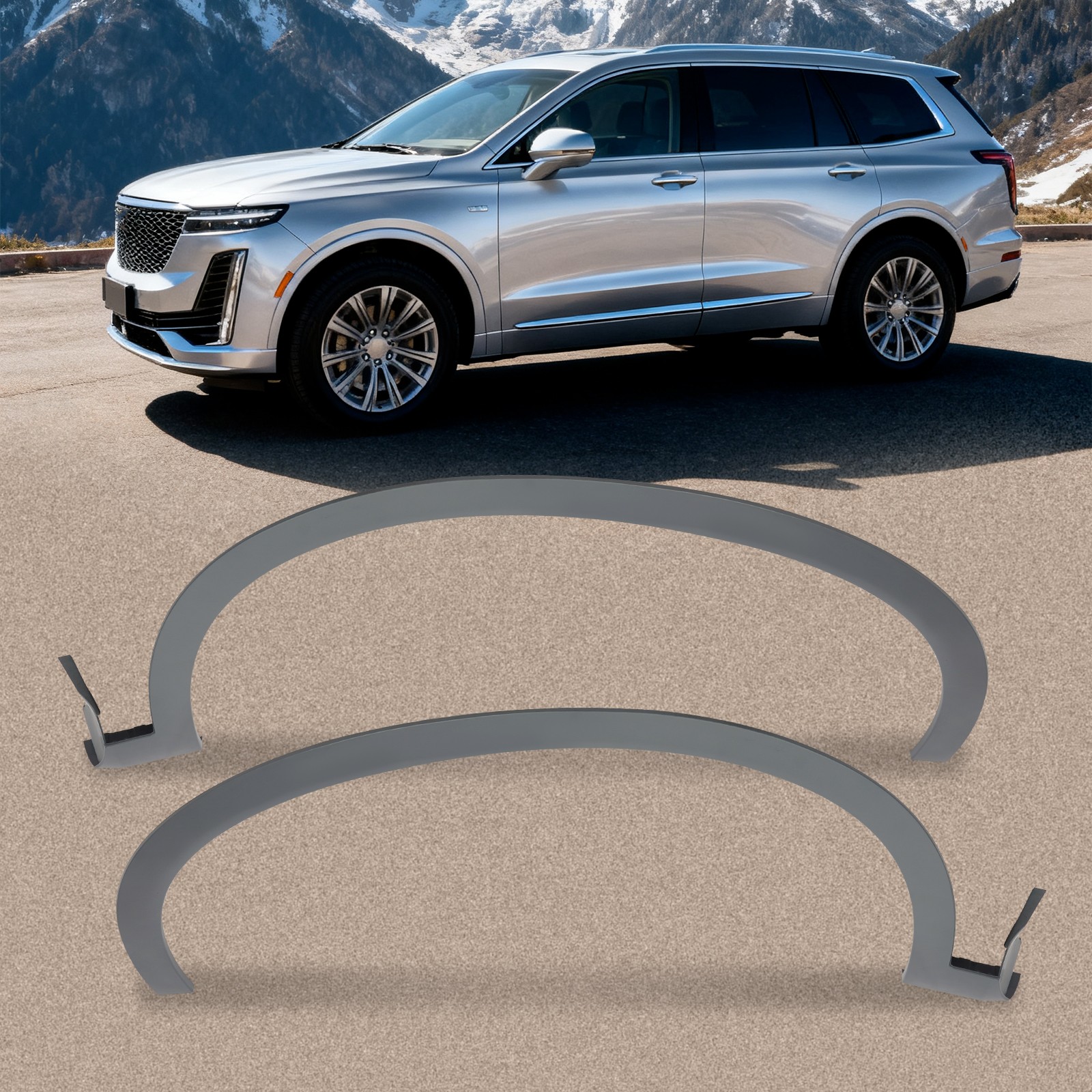 Right And Left Front Fender Flare For 2020-2024 Cadillac XT6 Front Fender Trim