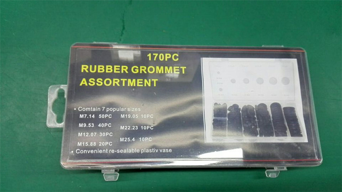 170Pcs Rubber Grommet Firewall Hole Plug Set Electrical Wire Gasket Car Kit