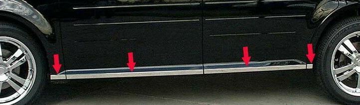 Fits 2009-2019 Ford Flex Lower Body Side Molding Accent Trim 1″ Wide 8PC Chrome