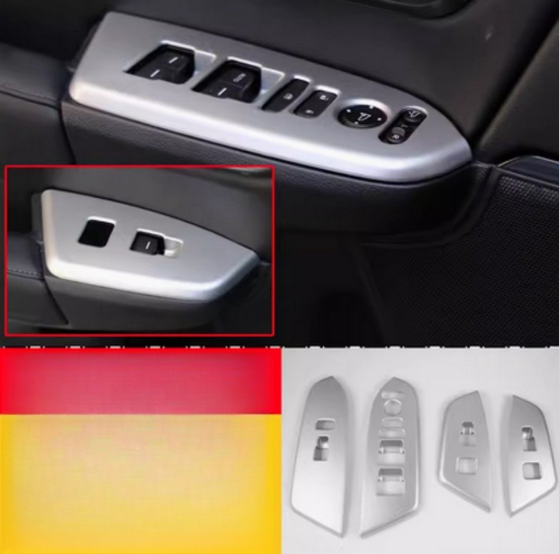 For Honda CRV 2017-2022 Silver plated glass lift High quality of ABS Plastic 4X