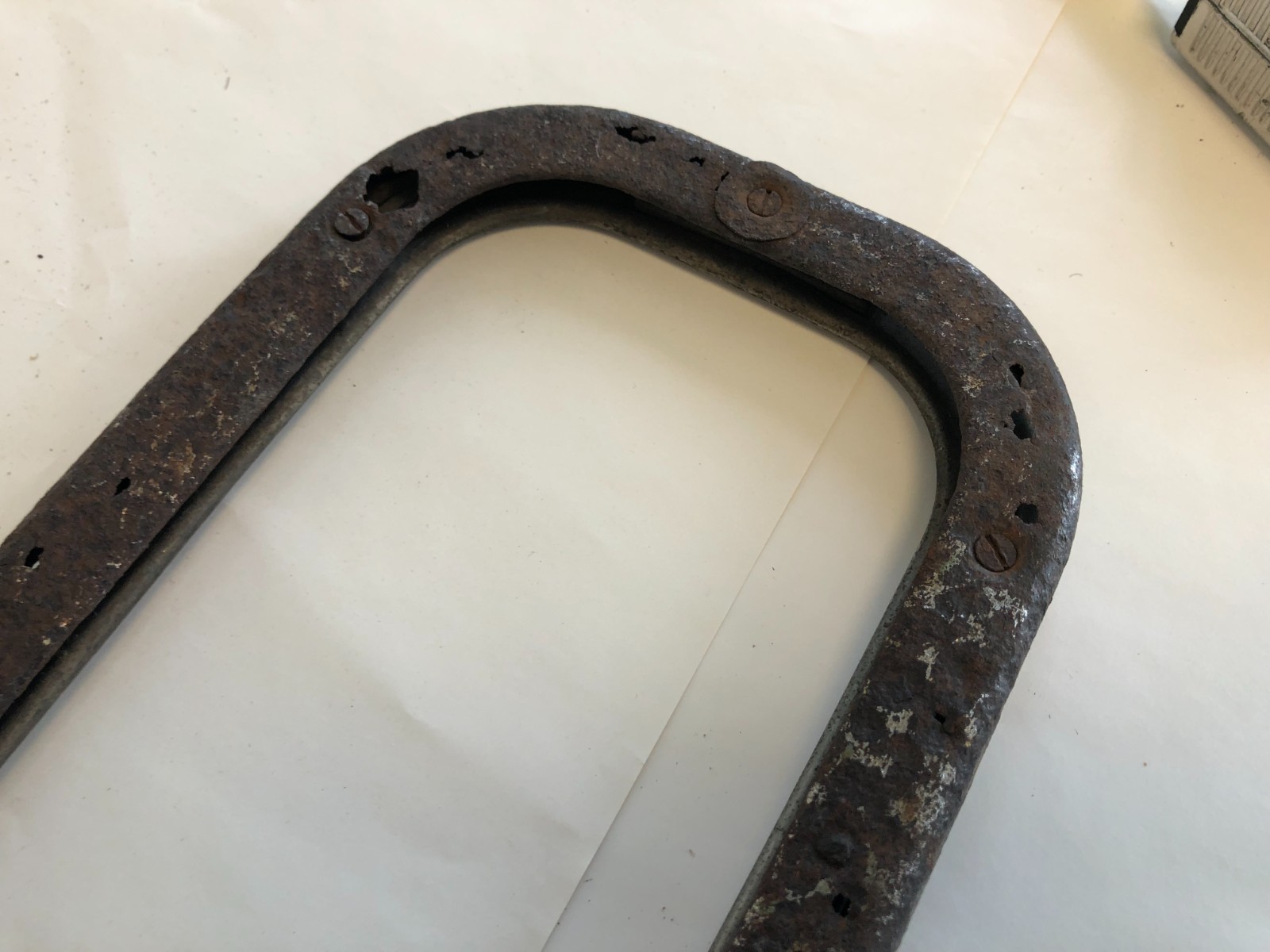VINTAGE CUSTOM CONVERTIBLE TOP REAR WINDOW FRAME 25″ LONG X 5″ WIDE