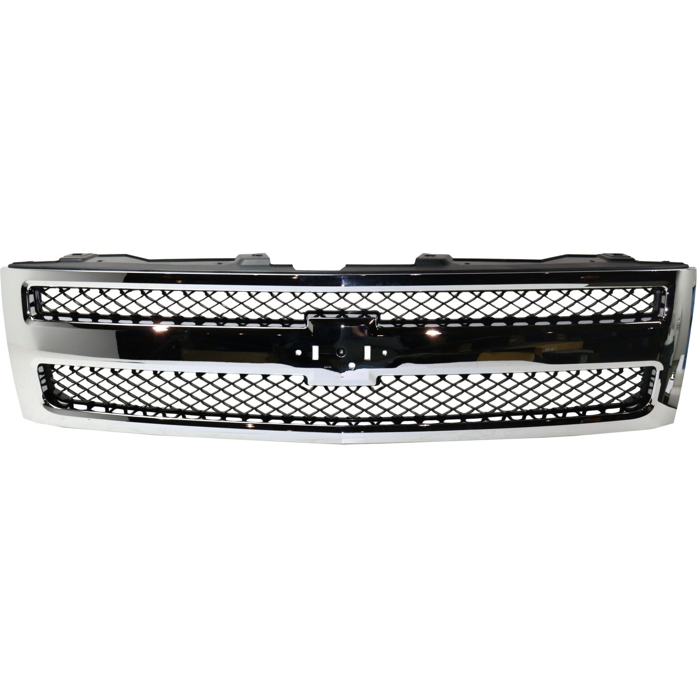 Grille For 2007-2013 Chevrolet Silverado 1500 Chrome Shell w/ Black Insert