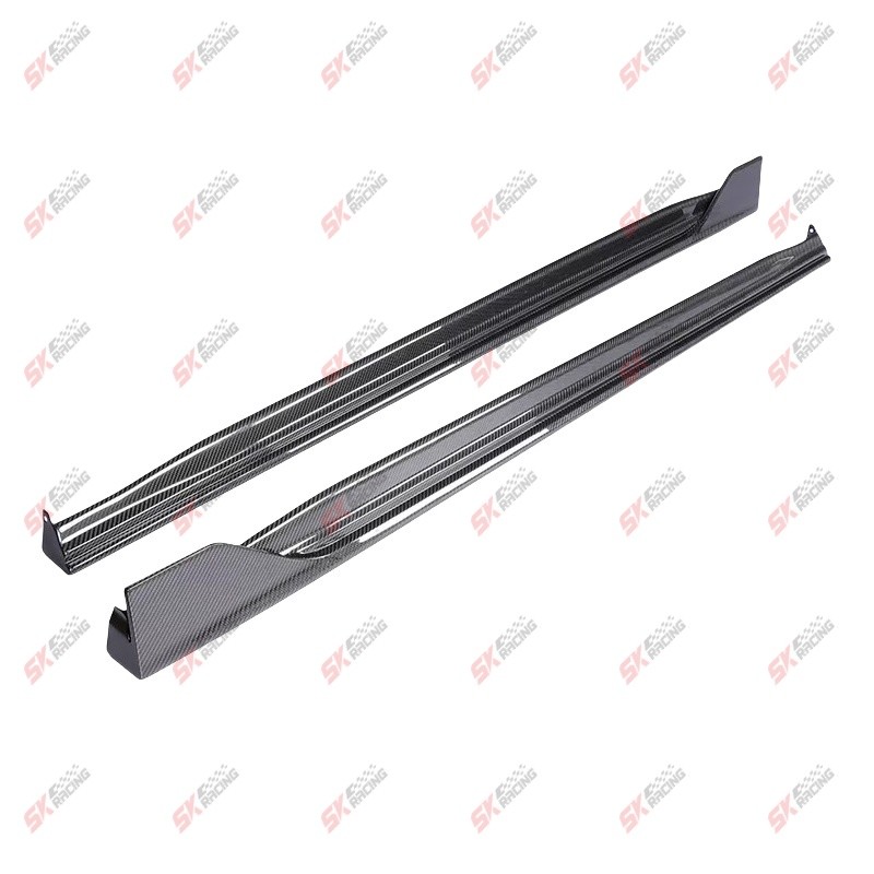 Real Carbon Fiber Side Skirts Bumper Lip Fits For 2022-2024 Volkswagen Golf GTI