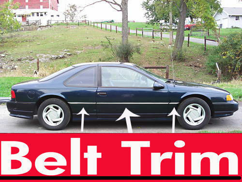 For Ford THUNDERBIRD Flexible Chrome Body Side Molding Trim Kit 1989 1990-1997