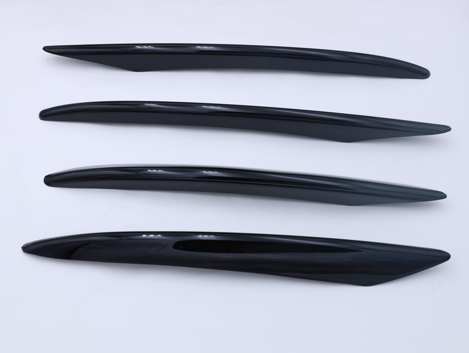 Black Front Bumper Lip Splitter Fog Light Trim for Benz E-Class W213 16-20