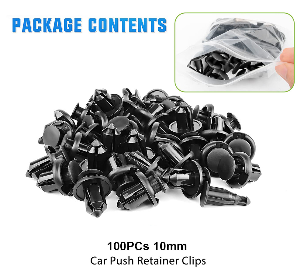 Car Rivets Fastener Fender Push 100Pcs Bumper Clips Retainer 10mm