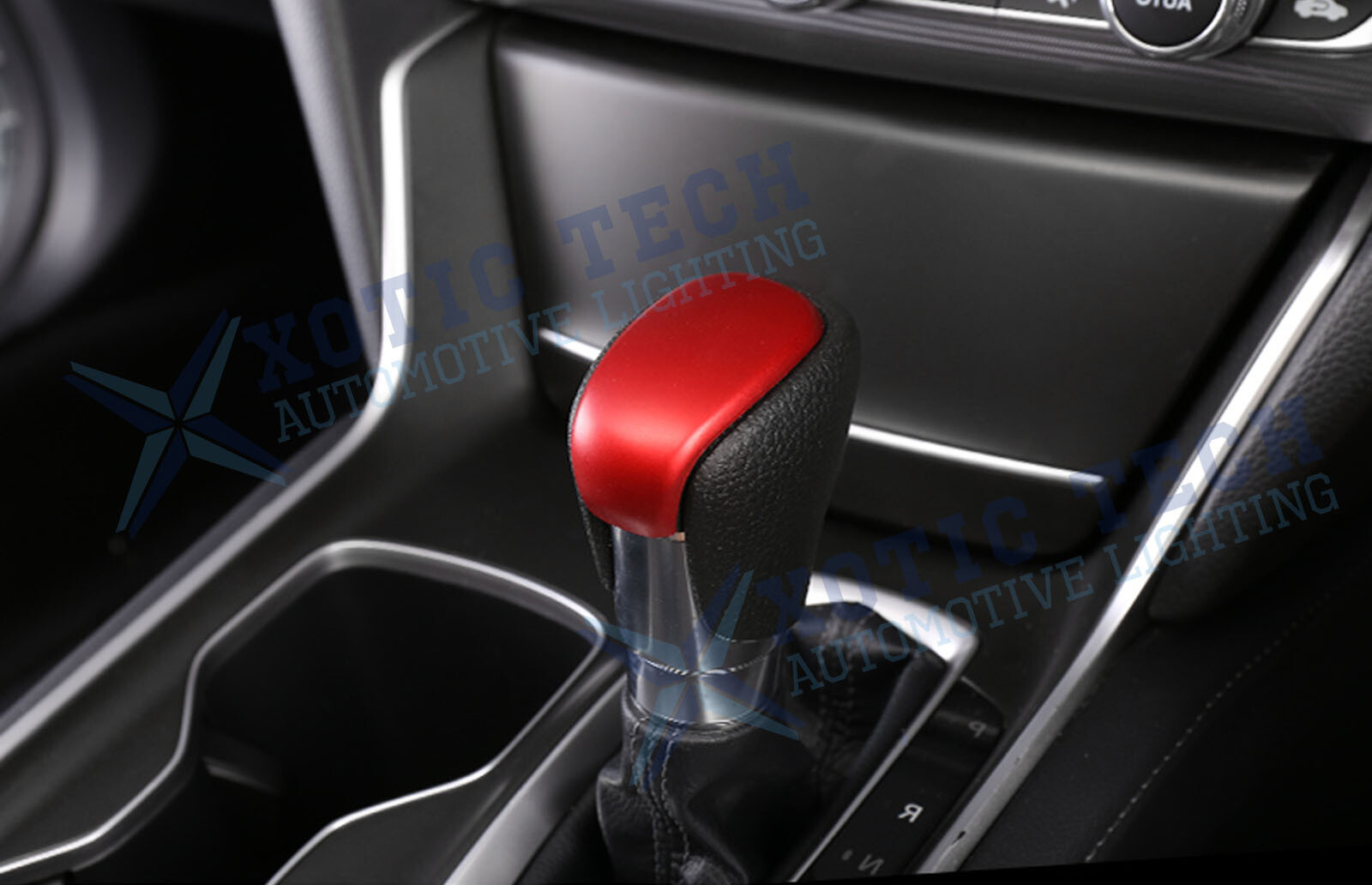 Sporty Red Gear Shift Lever Head Knob Cover Trim For Honda Accord 2018 2019-2023