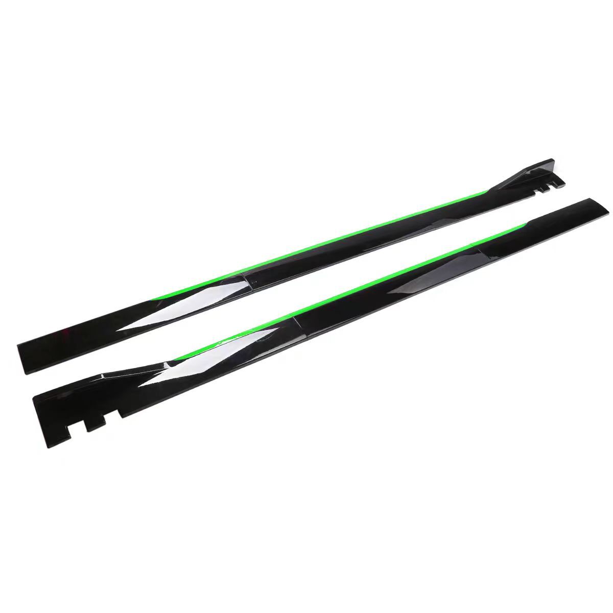 For Jeep Grand Cherokee 86.6″ Side Skirts Extensions Lip Gloss Black Trim