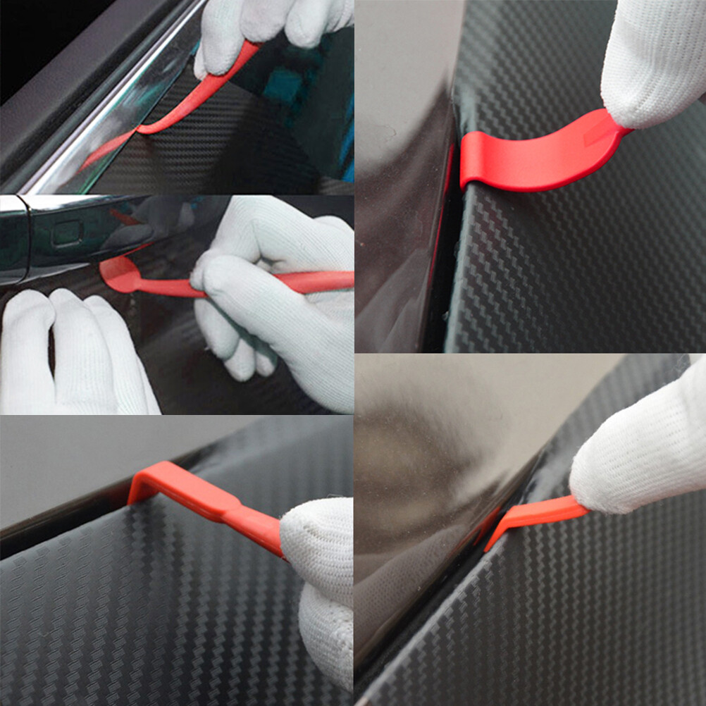 X7 Car Wrap Vinyl Tools Kit 3D Carbon Fiber Decal Film Squeegee Felt Kit DIY