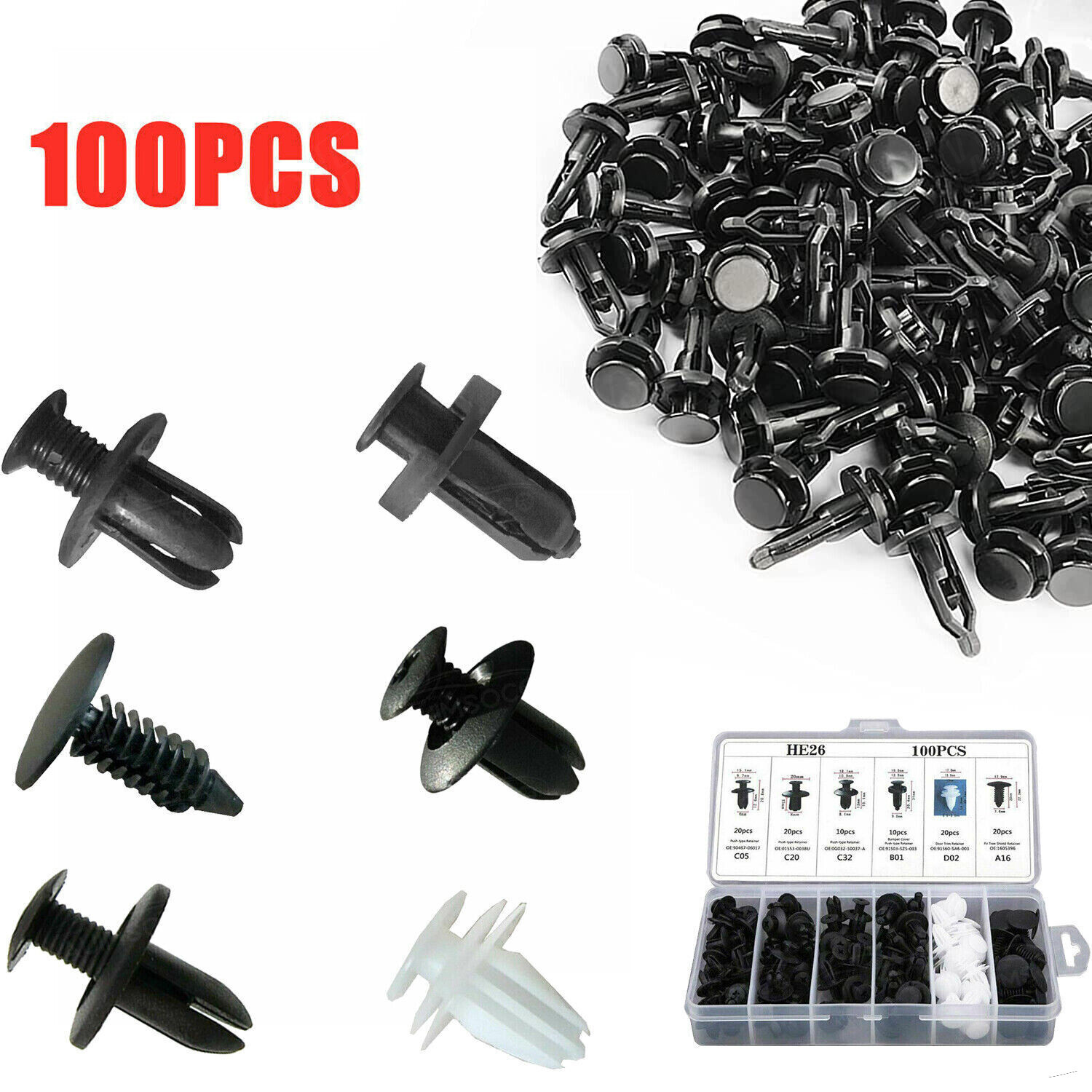 For Chevy Car Truck Push Pin Rivet Bumper Door Trim Panel Retainer Clip Fastener
