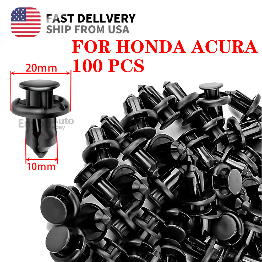 Auto Car Rivets Fastener Fender Push 100Pcs 10mm Bumper Clips Retainer