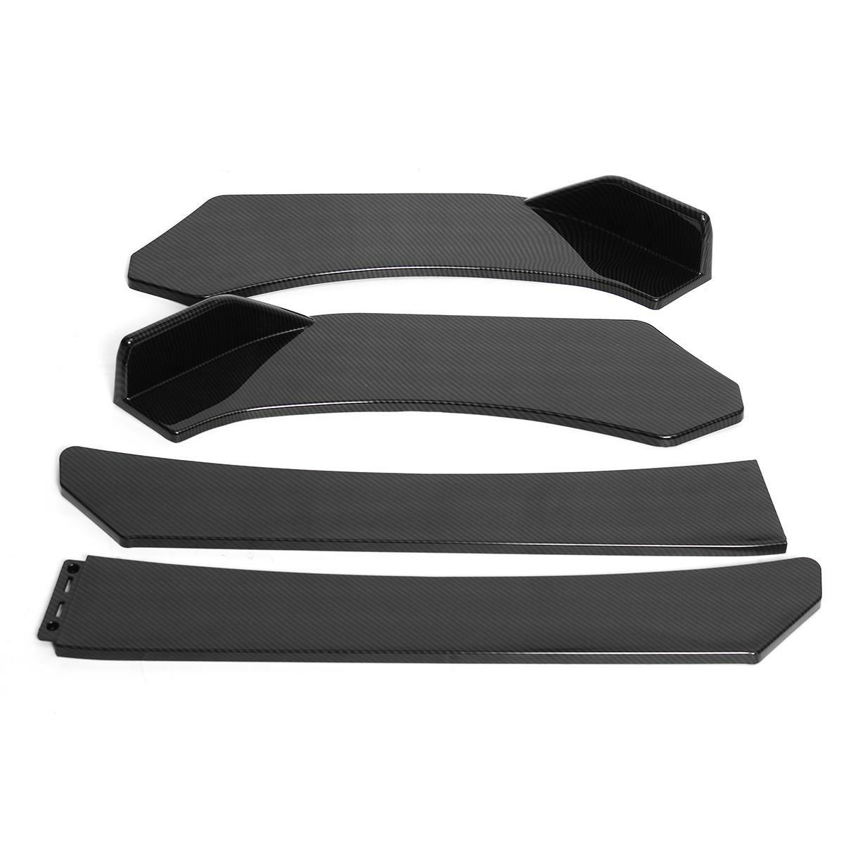 Carbon Fiber Front Bumper Lip Spoiler Splitter+Strut Rods For Honda Civic Accord