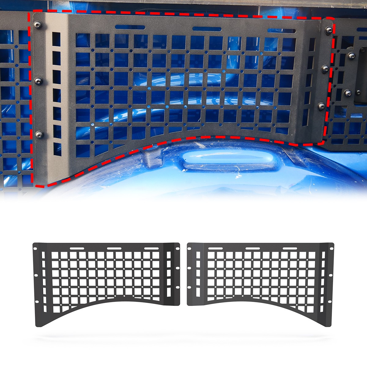 Front+Medium+Rear Molle Panel Decoration For 2015-2020 Ford F150 5.5′ Short Bed