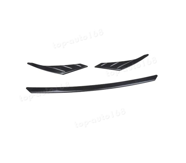 3PCS Steel Carbon Front Bumper Molding Cover Trim For Hyundai Elantra 2021-2023