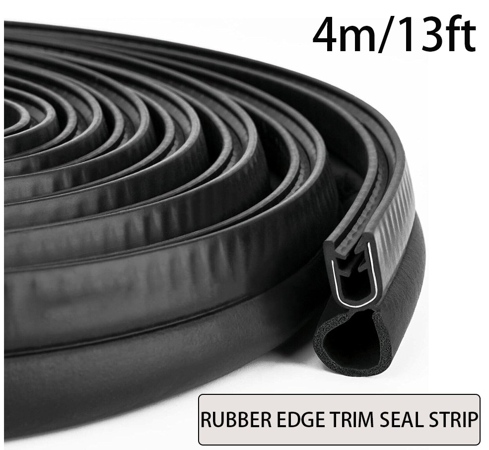 13ft Car Bonnet Trunk Hood Seal Edge Trim Rubber Sealing Strip Auto Weatherstrip