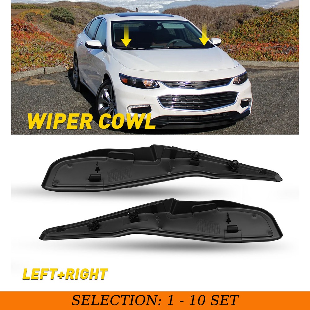 2-20X For Chevy Malibu 2016-25 Windshield Wiper Motor Cover Hood Cowl Trim Black