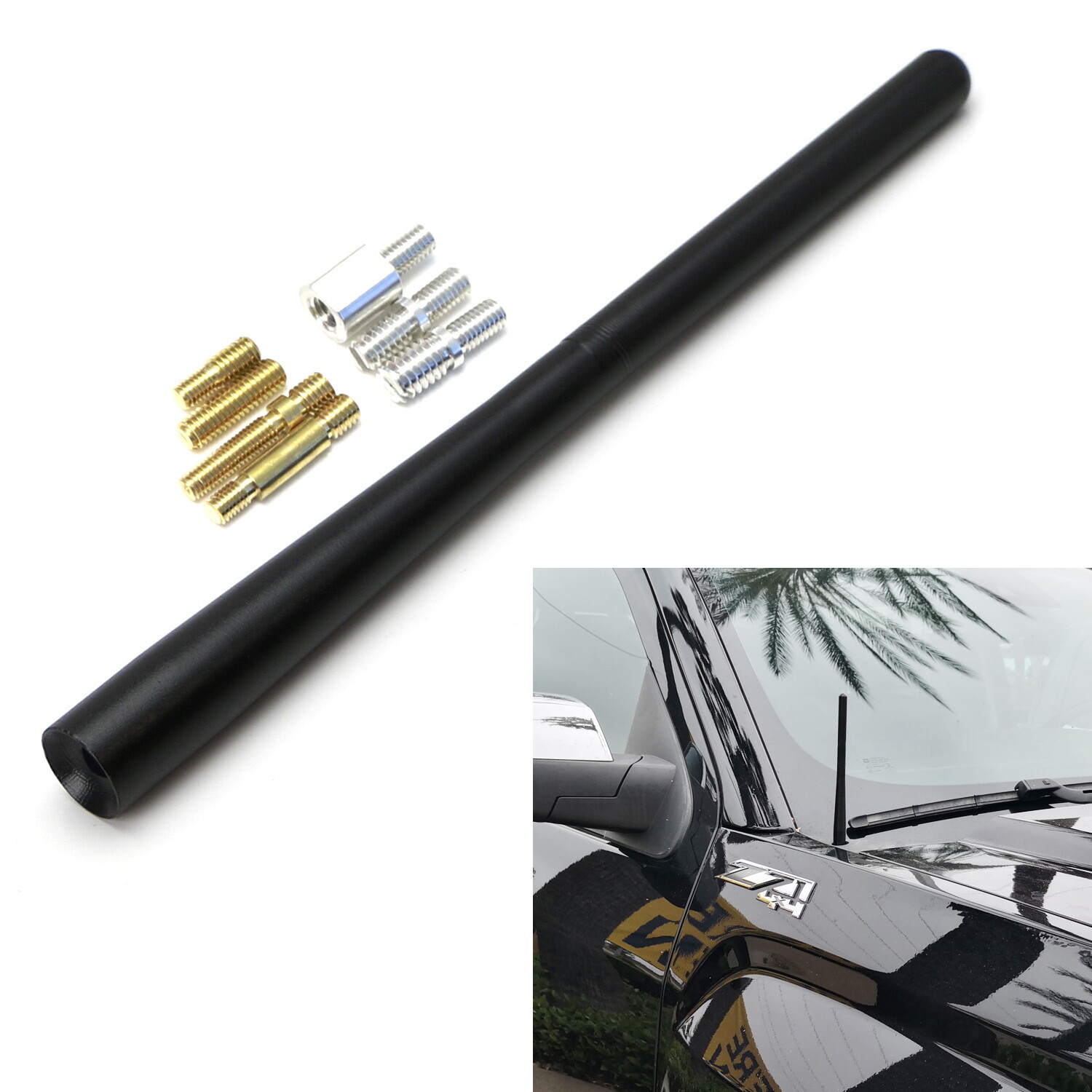 7″ Short Matte Black Radio Antenna Topper For Chevy Silverado GMC Sierra Canyon