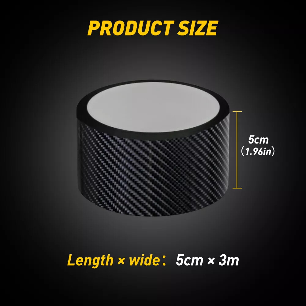 Car Carbon Fiber Vinyl Film Sticker Door Sill Scuff Anti Scratch Tape Protection