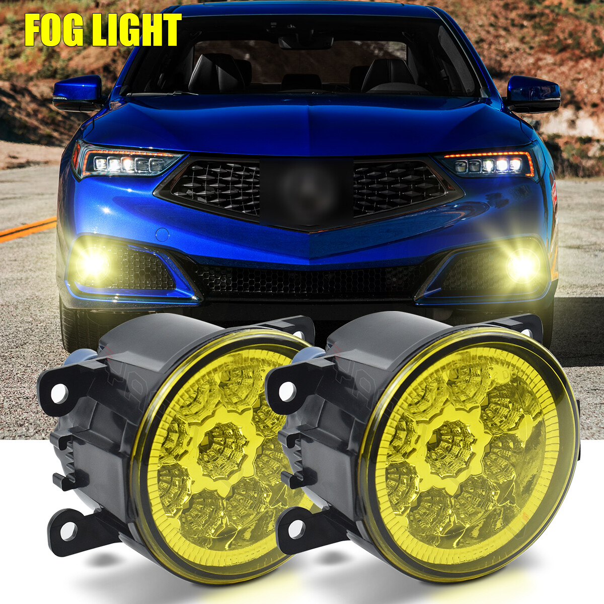 Front Bumper LED Fog Light Lamp LEFT&RIGHT Pair for Acura TLX 2018 2019-2022