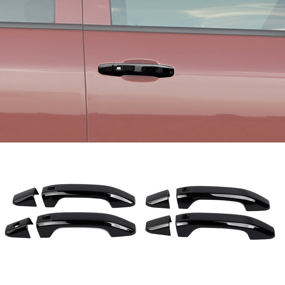 Black Side Mirror Cover Door Handle Trim for Chevy Suburban Tahoe 15-19 Exterior