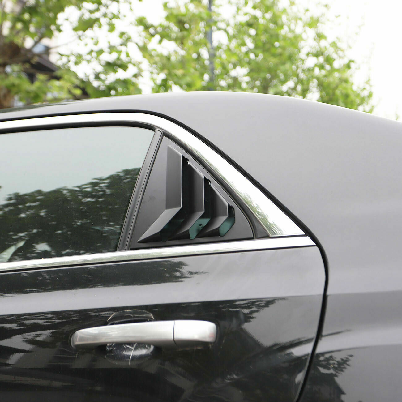 Matte Black Side Window Louvers Air Vent Shades Cover Trim For 11+ Chrysler 300