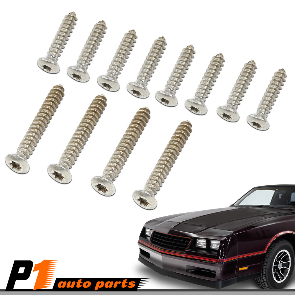 Fit For 82-87 Regal Grand GM 12Pcs HEADLIGHT & BUMPER Bezel Trim Screws Kit