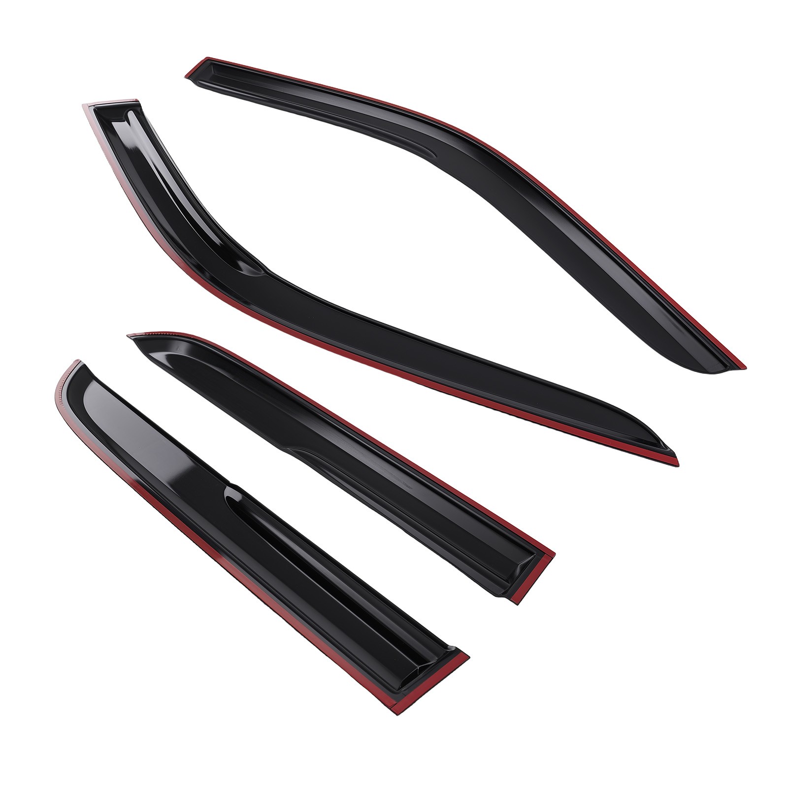 4Pcs Rain Guards Wind Deflector for Honda CRV CR-V 2002-2006 2.5mm Black