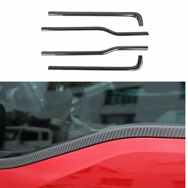 For 09-14 Ford F150 Crew Cab Carbon Fiber Window Sill Covers Overlays Trim 4PCS