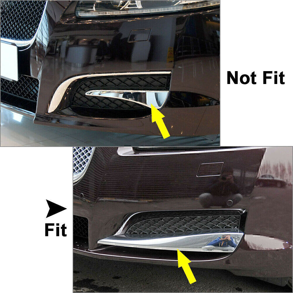 Pair Front Bumper Side Grille Black Insert Cover Trim For Jaguar XF 2012-2015 14