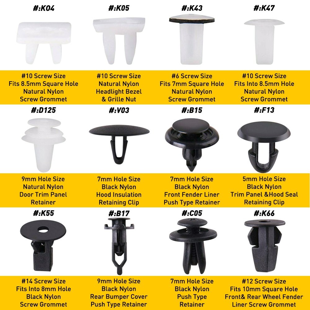 US 317PCs For TOYOTA Car Fender Door Trim Hood Bumper Clips Body Retainer Kit EL
