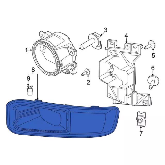 Genuine Ford 23-24 F-250 F-350 SD LH Fog Lamp Bezel Halogen PC3Z-17C755-AA