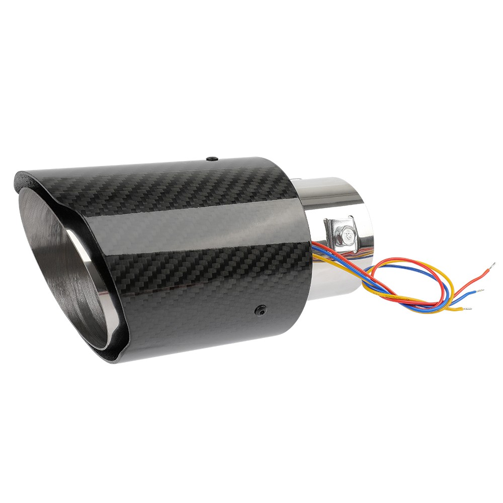 2.5″ 3.5″ In /Out Carbon Fiber Muffler Tip With LED Light For GMC Sierra 1500