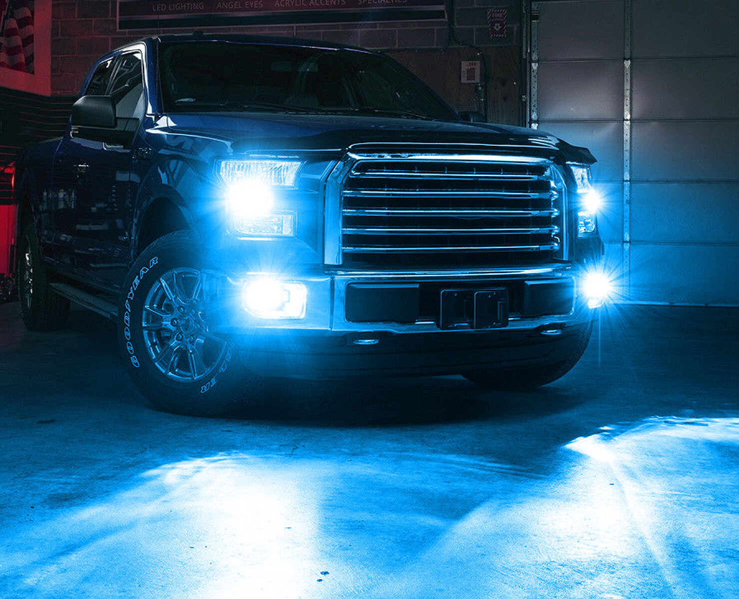 Combo 8000K LED Headlight Hi/Low Beam + Fog Lamp Kit For GMC Yukon XL 2015-2019
