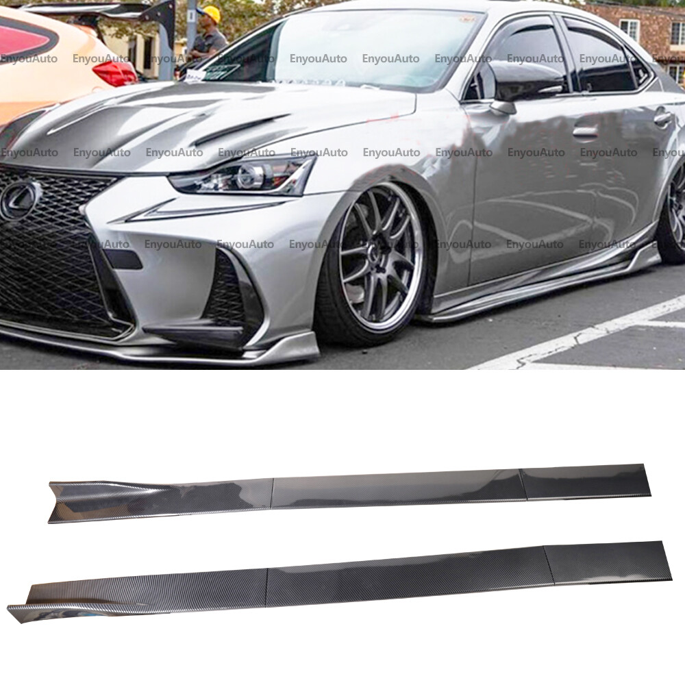 For Lexus GS300 GS350 86″ Side Skirt Extension Rocker Splitter Carbon Fiber