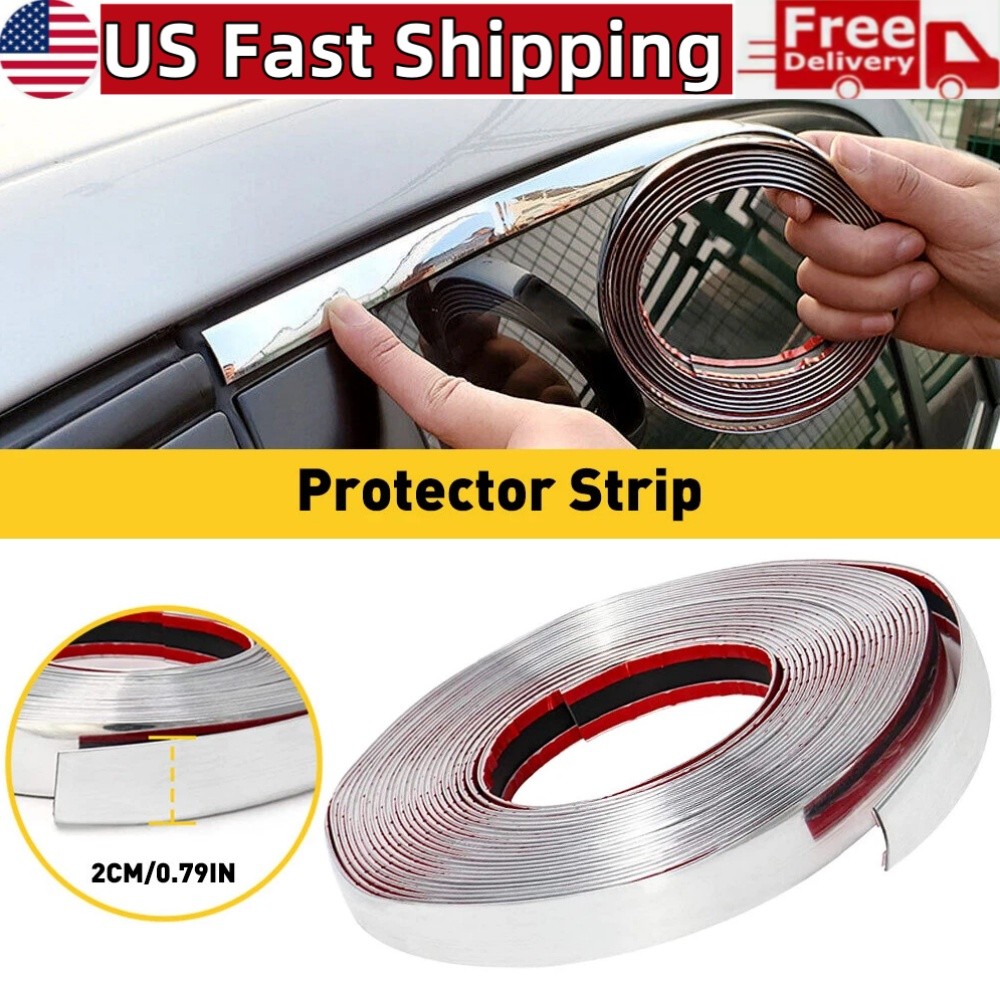Chrome Trim Molding Strip Decoration Parts Car Body Door Side Protector 16.4ft
