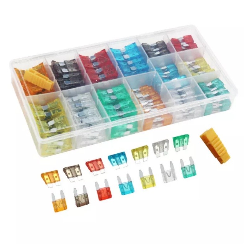 220Pcs Car Fuse Assortment Kit Blade Type Auto Fuses Low & Tall Profile Fuses