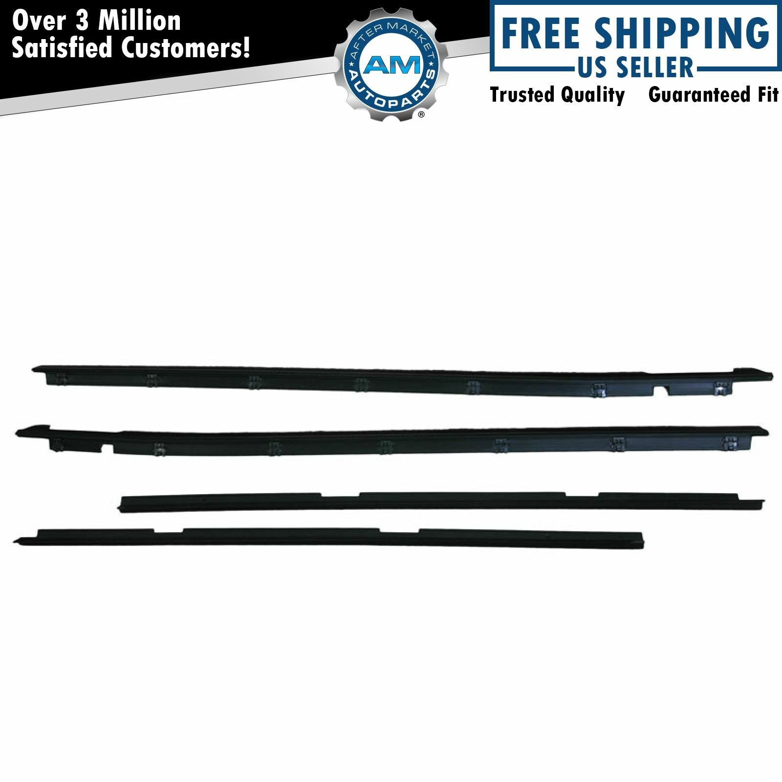 Inner & Outer Window Sweep Felt Kit Set of 4 for 93-02 Firebird Camaro Trans Am